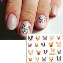 Load image into Gallery viewer, Image of french bulldog nail art in different designs