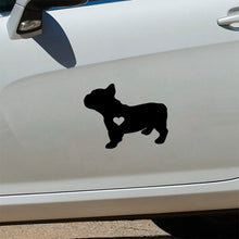 Load image into Gallery viewer, Image of french bulldog vinyl sticker in black color