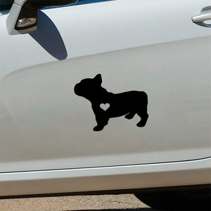 Image of french bulldog vinyl sticker in black color