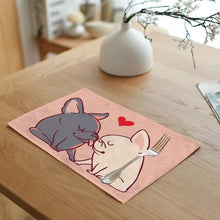 Load image into Gallery viewer, French Bulldogs in Love Table MatMatFrench Bulldogs