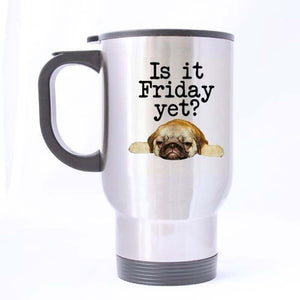 Friday Pug Travel Coffee MugMug