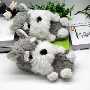 Image of two super cute schnauzer slippers 
