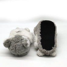 Load image into Gallery viewer, Image of two schnauzer slippers - front and back view