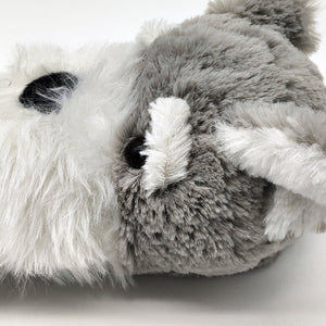 Image of two schnauzer slippers - front view close up
