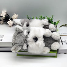 Load image into Gallery viewer, Image of two schnauzer slippers - side view