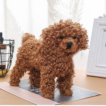 Fuzzy Standing Toy Poodle Stuffed Animal Toy