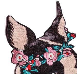 Garland Boston Terrier Sequinned Sew On PatchPatch