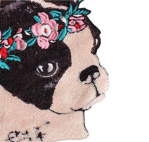 Garland Boston Terrier Sequinned Sew On PatchPatch