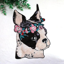 Load image into Gallery viewer, Garland Boston Terrier Sequinned Sew On PatchPatch11&quot; x 7&quot;