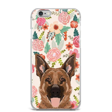 German Shepherd In Bloom Iphone Case Cell Phone Accessories Hjggcase German Shepherd For 5 5s Se 148007 360x