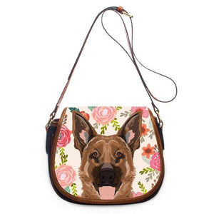 German Shepherd in Bloom Messenger Bag - Series 1-Accessories-Accessories, Bags, Dogs, German Shepherd-8