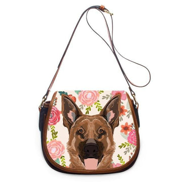 German Shepherd In Bloom Messenger Bag 360x
