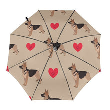 Load image into Gallery viewer, German Shepherd Love Automatic Umbrella-Accessories-Accessories, Dogs, German Shepherd, Umbrella-Inside Print-3