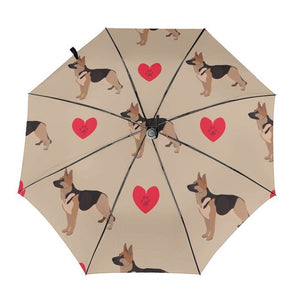 German Shepherd Love Automatic Umbrella-Accessories-Accessories, Dogs, German Shepherd, Umbrella-Inside Print-3