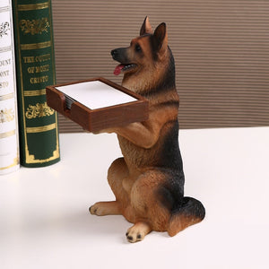 German Shepherd Love Business Card Holder Statue-Home Decor-Dogs, German Shepherd, Home Decor, Statue-10