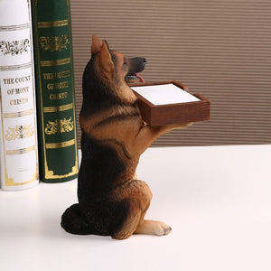 German Shepherd Love Business Card Holder Statue-Home Decor-Dogs, German Shepherd, Home Decor, Statue-11