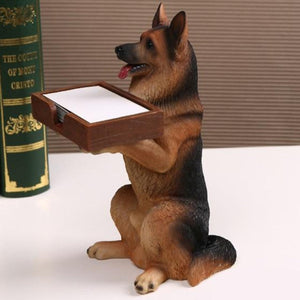 German Shepherd Love Business Card Holder Statue-Home Decor-Dogs, German Shepherd, Home Decor, Statue-4