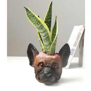 German Shepherd Love Decorative Flower Pot-Home Decor-Dogs, Flower Pot, German Shepherd, Home Decor-3