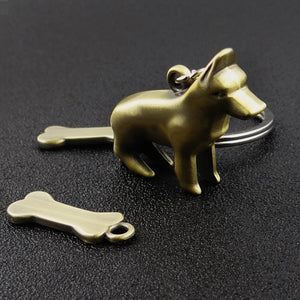 German Shepherd Love Metallic Keychains-Accessories-Accessories, Dogs, German Shepherd, Keychain-Bronze-3