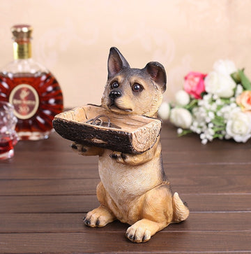 German Shepherd Love Multipurpose Desktop Organizer Statue 360x