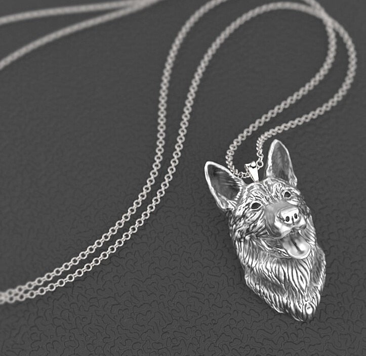 German shepherd pendant store