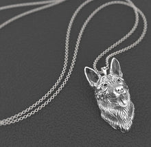 Load image into Gallery viewer, German Shepherd Love Pendant and Necklace-Dog Themed Jewellery-Dogs, German Shepherd, Jewellery, Necklace, Pendant-11
