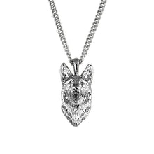 Load image into Gallery viewer, German Shepherd Love Pendant and Necklace-Dog Themed Jewellery-Dogs, German Shepherd, Jewellery, Necklace, Pendant-Silver Plated-3