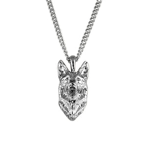 German Shepherd Love Pendant and Necklace-Dog Themed Jewellery-Dogs, German Shepherd, Jewellery, Necklace, Pendant-Silver Plated-3