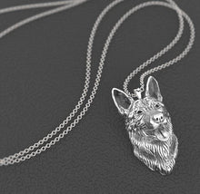 Load image into Gallery viewer, German Shepherd Love Pendant and Necklace-Dog Themed Jewellery-Dogs, German Shepherd, Jewellery, Necklace, Pendant-1
