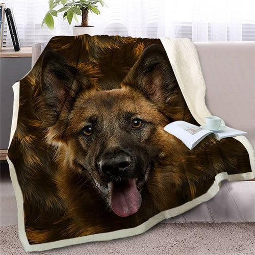Image of a german shepherd blanket
