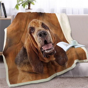 German Shepherd Love Soft Warm Fleece Blanket - Series 2-Home Decor-Blankets, Dogs, German Shepherd, Home Decor-Bloodhound-Medium-21