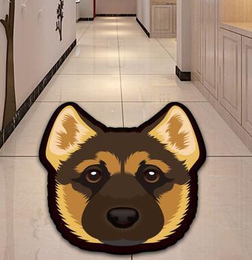 Cutest German Shepherd Floor Rug