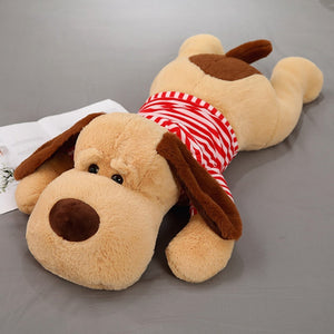 Giant Basset Hound Stuffed Animal Huggable Plush Pillows-Soft Toy-Basset Hound, Dogs, Home Decor, Soft Toy, Stuffed Animal-Red Shirt-Large-1