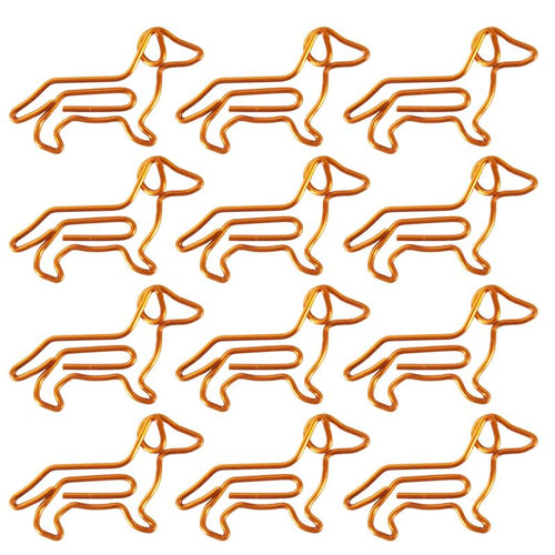 Image of 12 dachshund paper clips