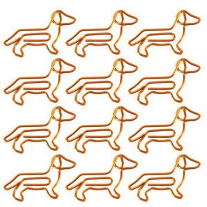 Image of 12 dachshund paper clips