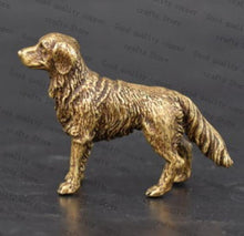 Load image into Gallery viewer, Golden Retriever Love Miniature Brass FigurineHome Decor