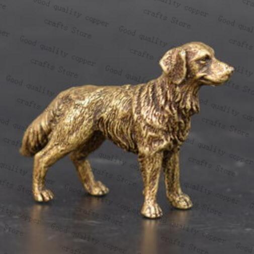 Image of a cutest Golden Retriever figurine made of Brass