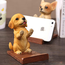 Load image into Gallery viewer, Image of a cutest cell phone holder figurine in the shape of a Golden Retriever