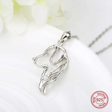 Golden Retriever Love Silver Necklace And Pendant 360x