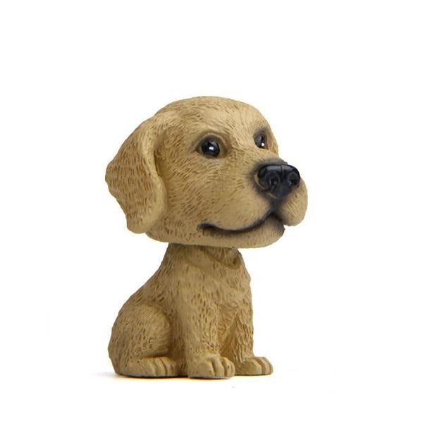 Golden Retriever Miniature Car Bobblehead-Car Accessories-Bobbleheads, Car Accessories, Dogs, Figurines, Golden Retriever-Golden Retriever - Light Coat-2