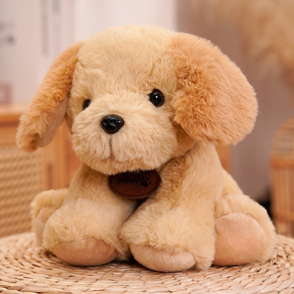 image of an adorable golden retriever stuffed animal plush toy
