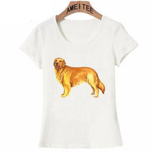 Load image into Gallery viewer, Image of a Golden Retriever t-shirt featuring a super-cute smiling Golden Retriever design
