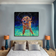 Load image into Gallery viewer, Golden Retriever Under the Night Sky Canvas Print Poster-Home Decor-Dogs, Golden Retriever, Home Decor, Poster-4