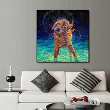 Load image into Gallery viewer, Golden Retriever Under the Night Sky Canvas Print Poster-Home Decor-Dogs, Golden Retriever, Home Decor, Poster-5
