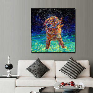 Golden Retriever Under the Night Sky Canvas Print Poster-Home Decor-Dogs, Golden Retriever, Home Decor, Poster-5