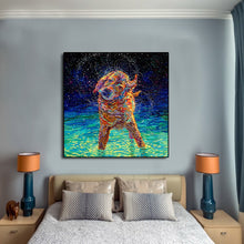 Load image into Gallery viewer, Golden Retriever Under the Night Sky Canvas Print Poster-Home Decor-Dogs, Golden Retriever, Home Decor, Poster-8