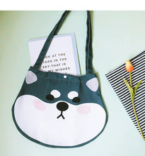 Load image into Gallery viewer, Goofy Face Shiba Inu Love Canvas Handbags-Accessories-Accessories, Bags, Dogs, Shiba Inu-15