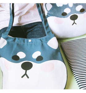 Goofy Face Shiba Inu Love Canvas Handbags-Accessories-Accessories, Bags, Dogs, Shiba Inu-18