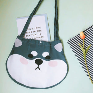 Goofy Face Shiba Inu Love Canvas Handbags-Accessories-Accessories, Bags, Dogs, Shiba Inu-22