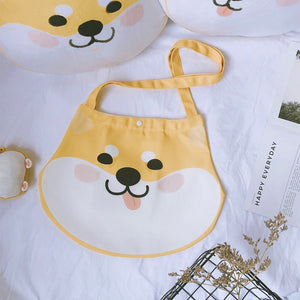 Goofy Face Shiba Inu Love Canvas Handbags-Accessories-Accessories, Bags, Dogs, Shiba Inu-23